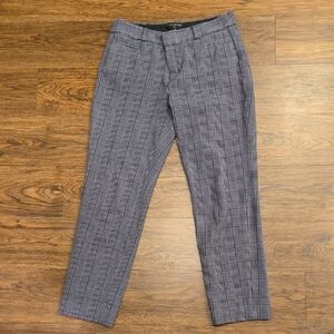 Banana Republic Women's Gray Plaid Cropped Pants